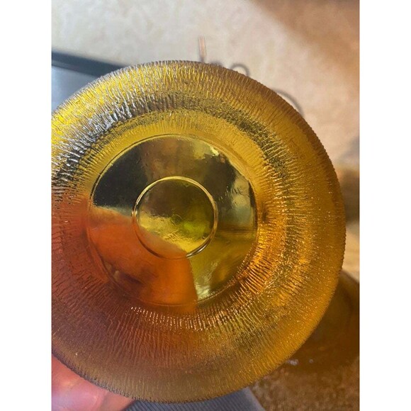 Vintage Amber Glass Chip and Dip Bowl - Picture 11 of 11